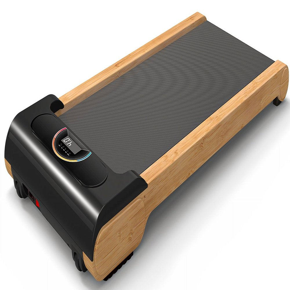 Walking Pad, High Grade Wood under Desk Treadmill 300LBS Capacity, Max 3.5 HP Electric Treadmill for Home Office Installation-Free with Remote Control LED Display High,Sound Quality Speaker